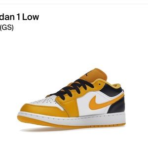 Jordan 1 yellow size 4y, used only once.